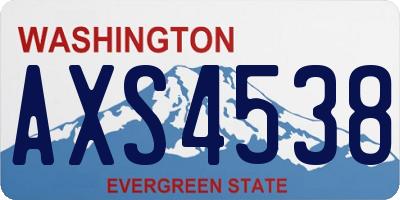 WA license plate AXS4538
