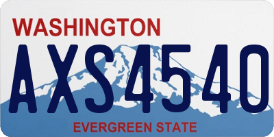 WA license plate AXS4540