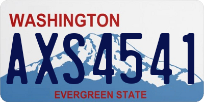 WA license plate AXS4541