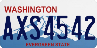 WA license plate AXS4542