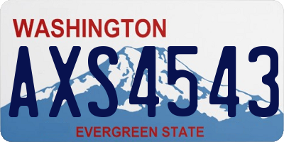 WA license plate AXS4543