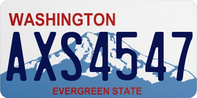 WA license plate AXS4547