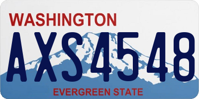 WA license plate AXS4548