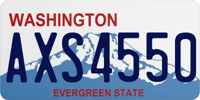 WA license plate AXS4550