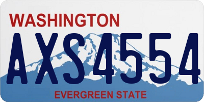 WA license plate AXS4554