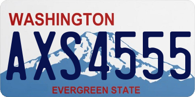 WA license plate AXS4555
