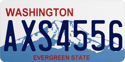 WA license plate AXS4556