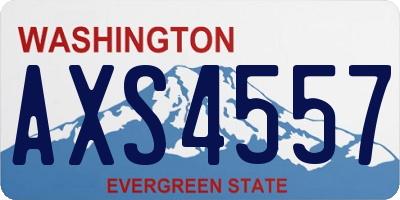 WA license plate AXS4557