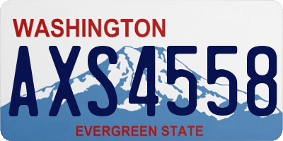 WA license plate AXS4558