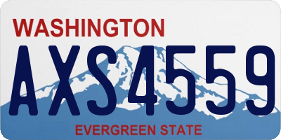 WA license plate AXS4559