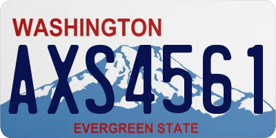 WA license plate AXS4561