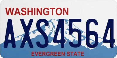 WA license plate AXS4564