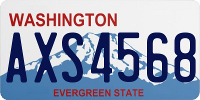 WA license plate AXS4568