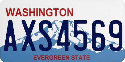 WA license plate AXS4569