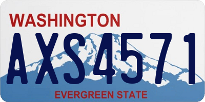 WA license plate AXS4571