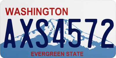 WA license plate AXS4572