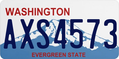 WA license plate AXS4573