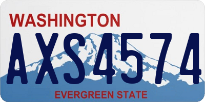 WA license plate AXS4574