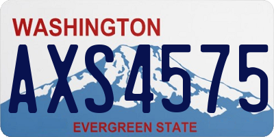 WA license plate AXS4575