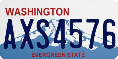 WA license plate AXS4576
