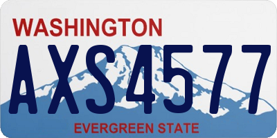 WA license plate AXS4577