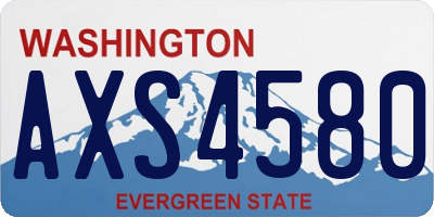 WA license plate AXS4580