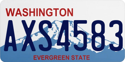 WA license plate AXS4583