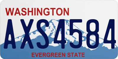 WA license plate AXS4584