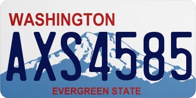 WA license plate AXS4585