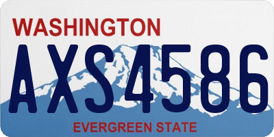 WA license plate AXS4586