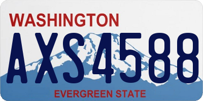 WA license plate AXS4588