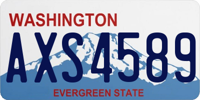 WA license plate AXS4589