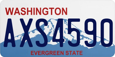 WA license plate AXS4590