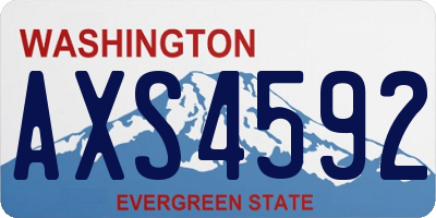 WA license plate AXS4592
