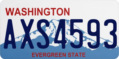 WA license plate AXS4593