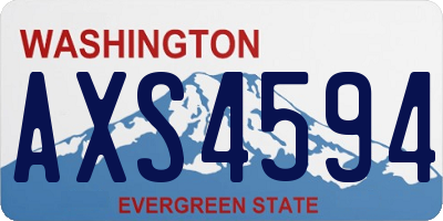 WA license plate AXS4594