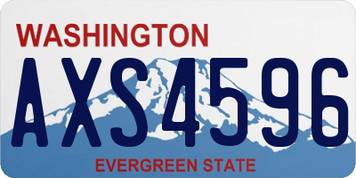 WA license plate AXS4596