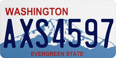 WA license plate AXS4597