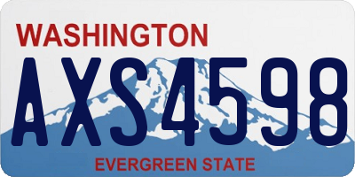 WA license plate AXS4598