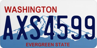 WA license plate AXS4599