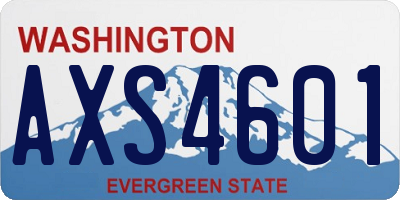 WA license plate AXS4601