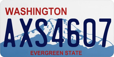WA license plate AXS4607