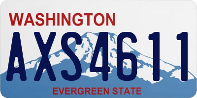 WA license plate AXS4611
