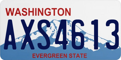 WA license plate AXS4613