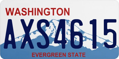 WA license plate AXS4615