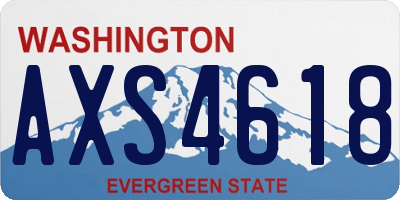WA license plate AXS4618