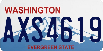 WA license plate AXS4619