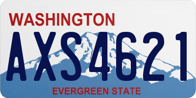 WA license plate AXS4621