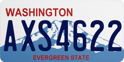 WA license plate AXS4622