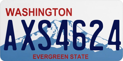 WA license plate AXS4624